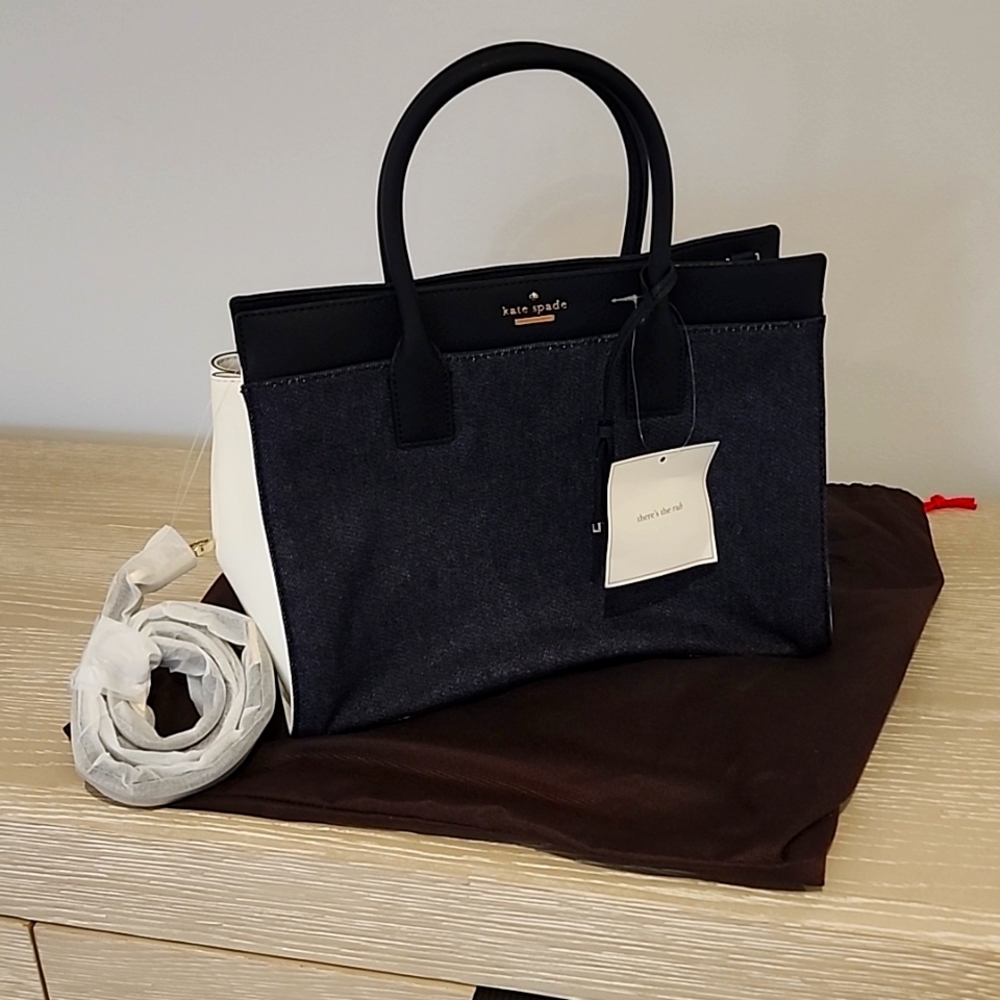 Brand New Kate Spade 2Way Handbag (Denim fabric)